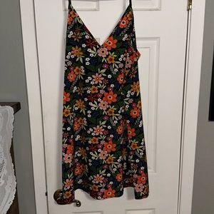 floral v neck dress